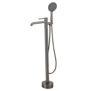 Напольный смеситель для ванны Gappo G3006-9 оружейная сталь